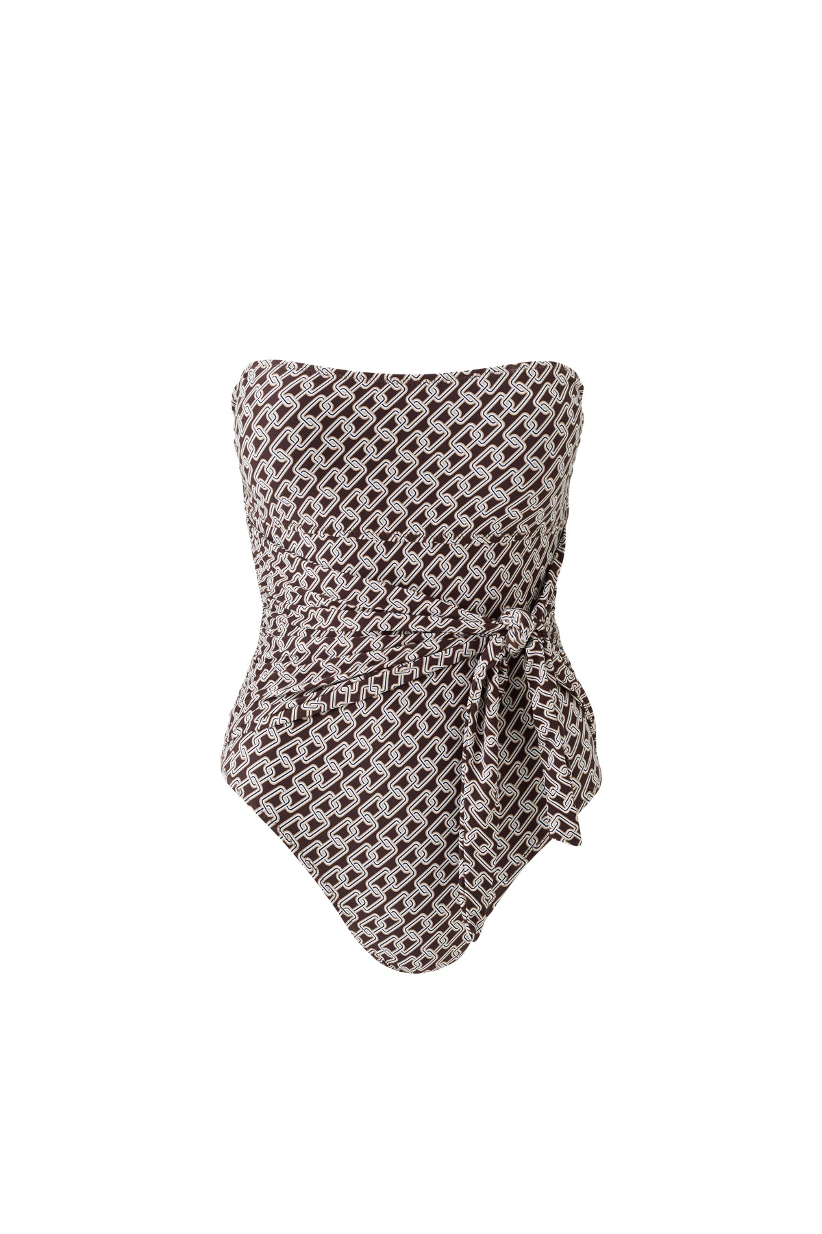 Munich printed bandeau one-piece swimsuit - Chain