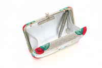 Clutch Musée Maillol in Swarovski crystals & leather - Silver