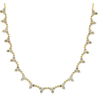 1qty NEW / Collier Tennis trinity-Jaune
