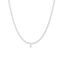 1qty NEW / Collier tennis avec 1 diamant percé-Blanc