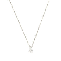 Collier Héra serti d'un diamant taille poire - Or Blanc