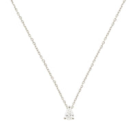 Collier Héra serti d'un diamant - Or Blanc