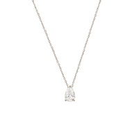 1qty NEW / Collier avec 1 diamant poire, grand modèle-Blanc