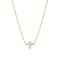 COLLIER MAGIC TOUCH OR JAUNE MOTIF CROIX