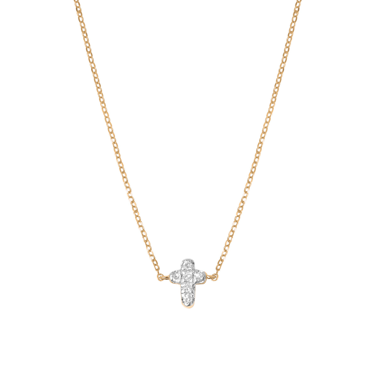 COLLIER MAGIC TOUCH OR JAUNE MOTIF CROIX