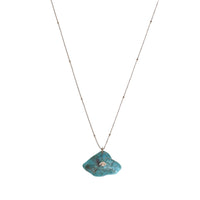 Collier Eyes en Or jaune 18K serti de diamants - Bleu