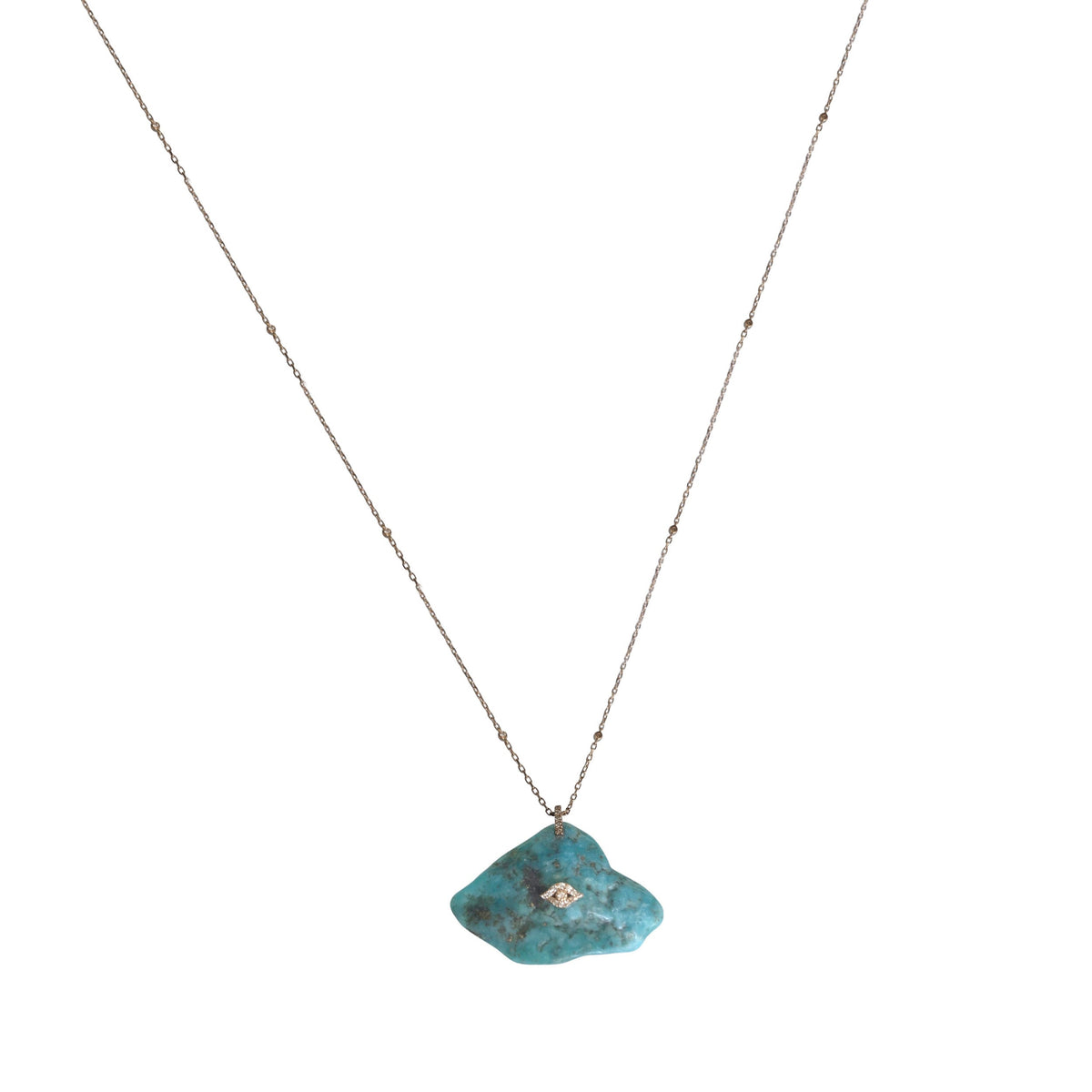 COLLIER TURQUOISE OR JAUNE