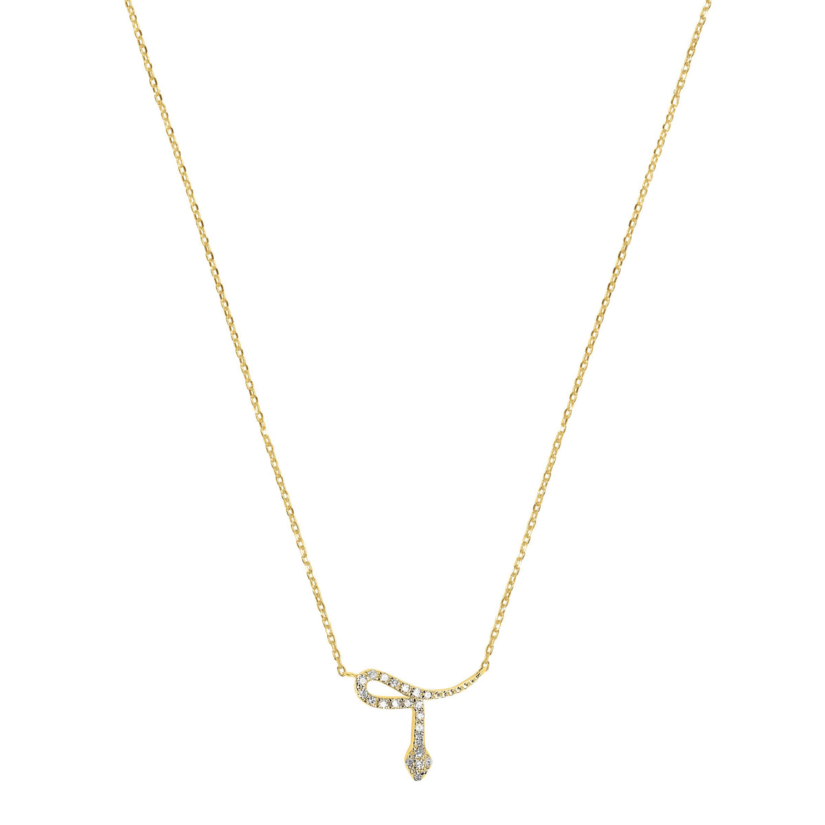 COLLIER MAGIC TOUCH OR JAUNE MOTIF SERPENT