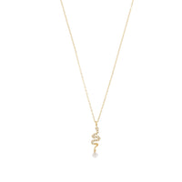 Collier Séléné Serpent serti de diamants - Or Jaune