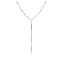 Collier Tennis rivière sertie de diamants - Or Jaune