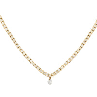 Collier Tennis serti de diamants - Or Jaune