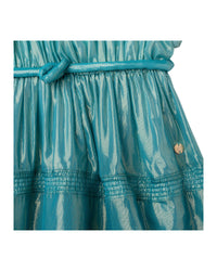 Robe d'exception longue en soie - Bleu Pastel
