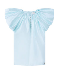 Robe de cérémonie en soie mélangée - Bleu ruisseau