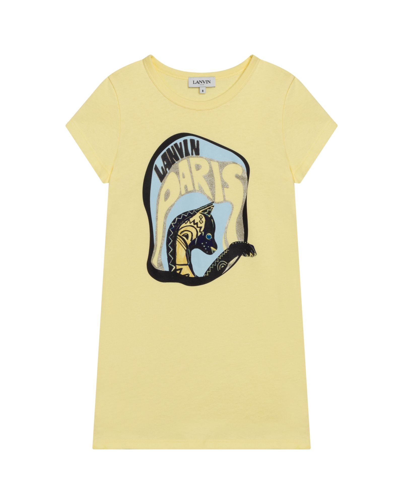 Robe t-shirt avec illustration - Jaune Acidul