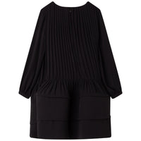 Robe de cérémonie manches longues en crepe - Black