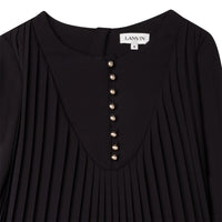 Robe de cérémonie manches longues en crepe - Black