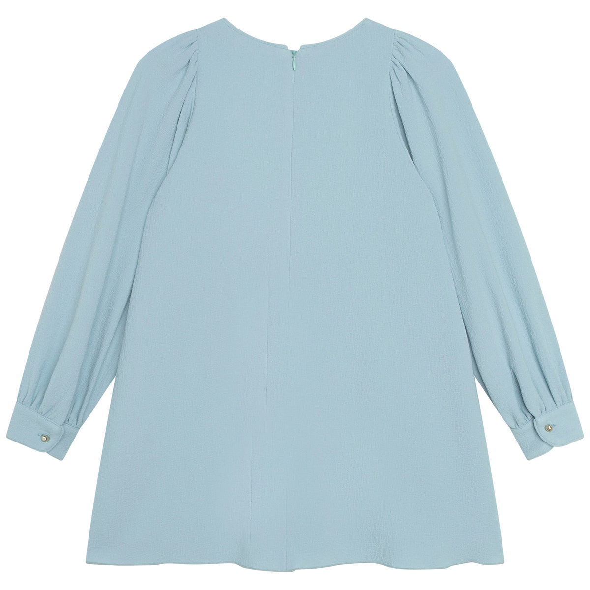 Robe de cérémonie en crêpe avec sigle manuscrit - Glacier Blue