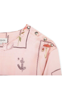 Robe imprimée en satin - Rose Petale