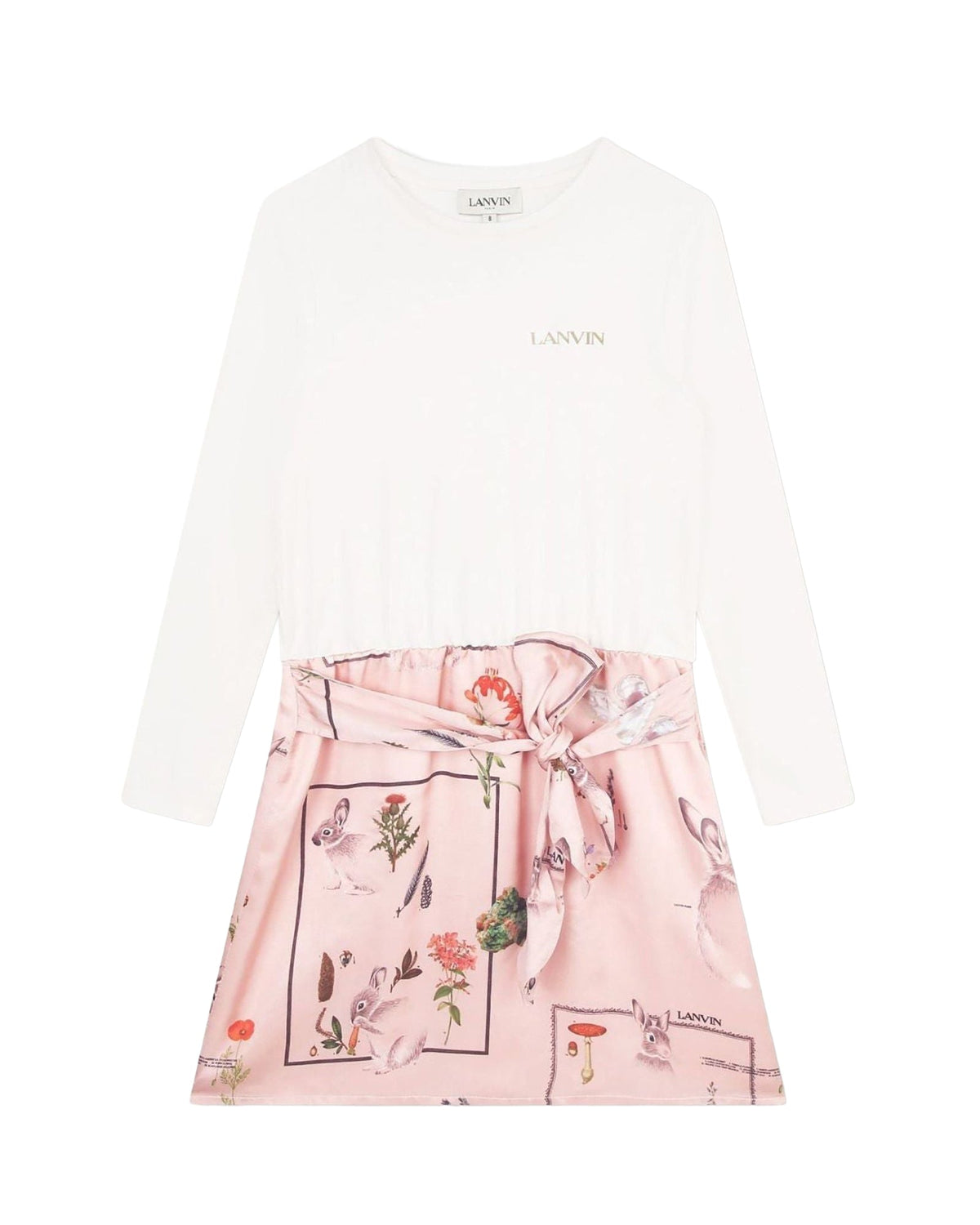 Robe bi-matière - Rose Petale