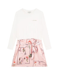 Robe bi-matière - Rose Petale
