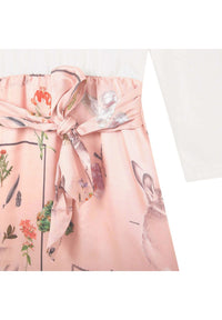 Robe bi-matière - Rose Petale