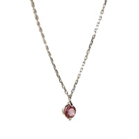 Collier Birthstone serti d'une tourmaline - Or Blanc