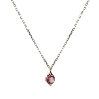 Collier Birthstone serti d'une tourmaline - Or Blanc