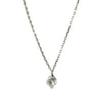 Collier Birthstone serti d'une topaze - Or Blanc