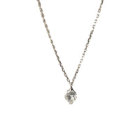 1qty NEW / Collier avec 1 topaze blanche -Blanc