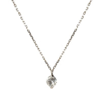 Collier Birthstone serti d'une topaze - Or Blanc