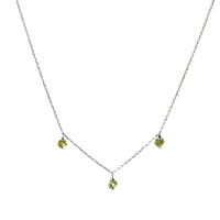 Collier Birthstone serti de péridots - Or Blanc