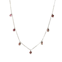 1qty NEW / Collier avec 7 tours roses -Blanc