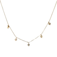 1qty NEW / Collier avec 5 diamants-Jaune