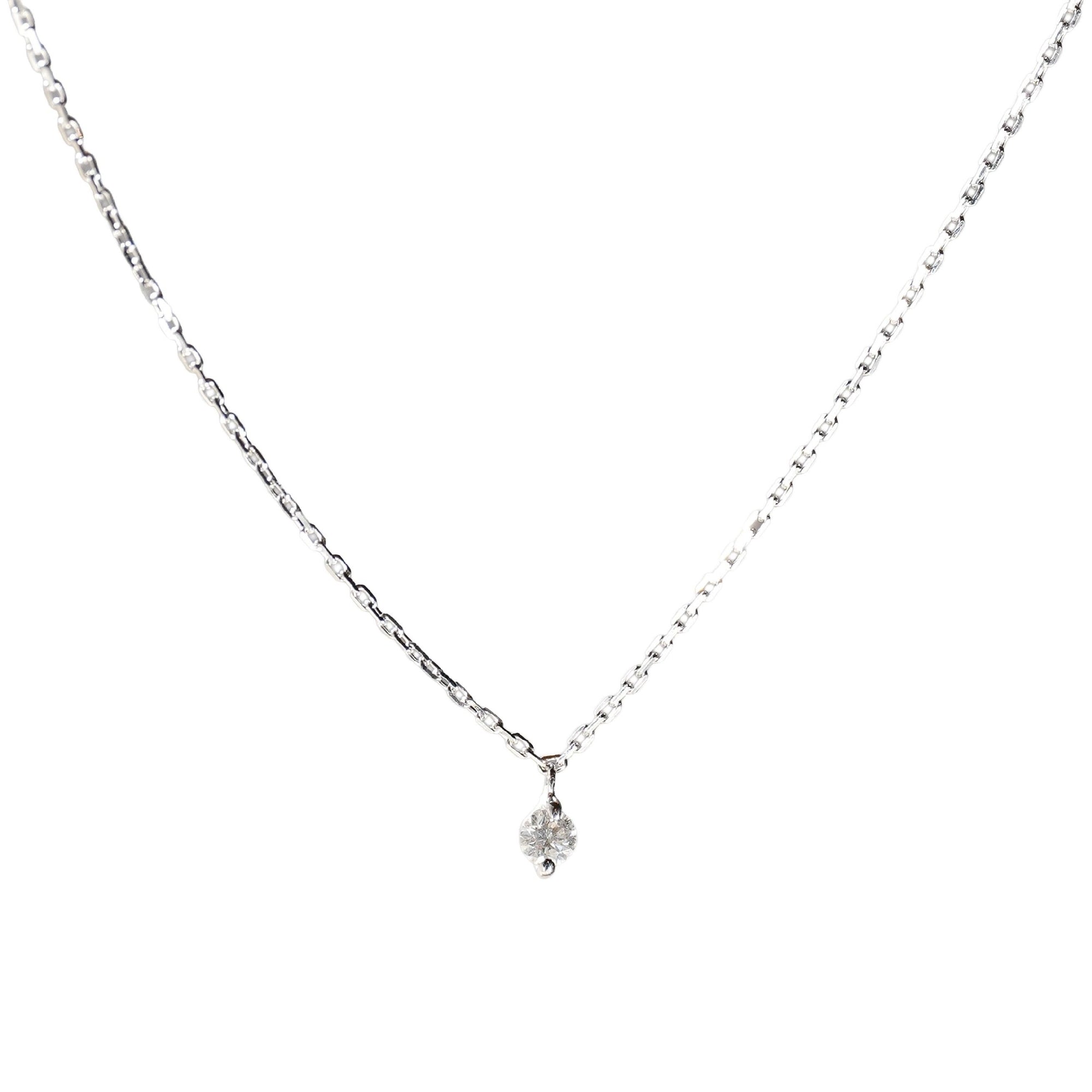 1qty NEW / Collier avec 1 diamant-Blanc