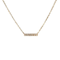 1qty NEW / Collier avec 1 barre diamant -Jaune