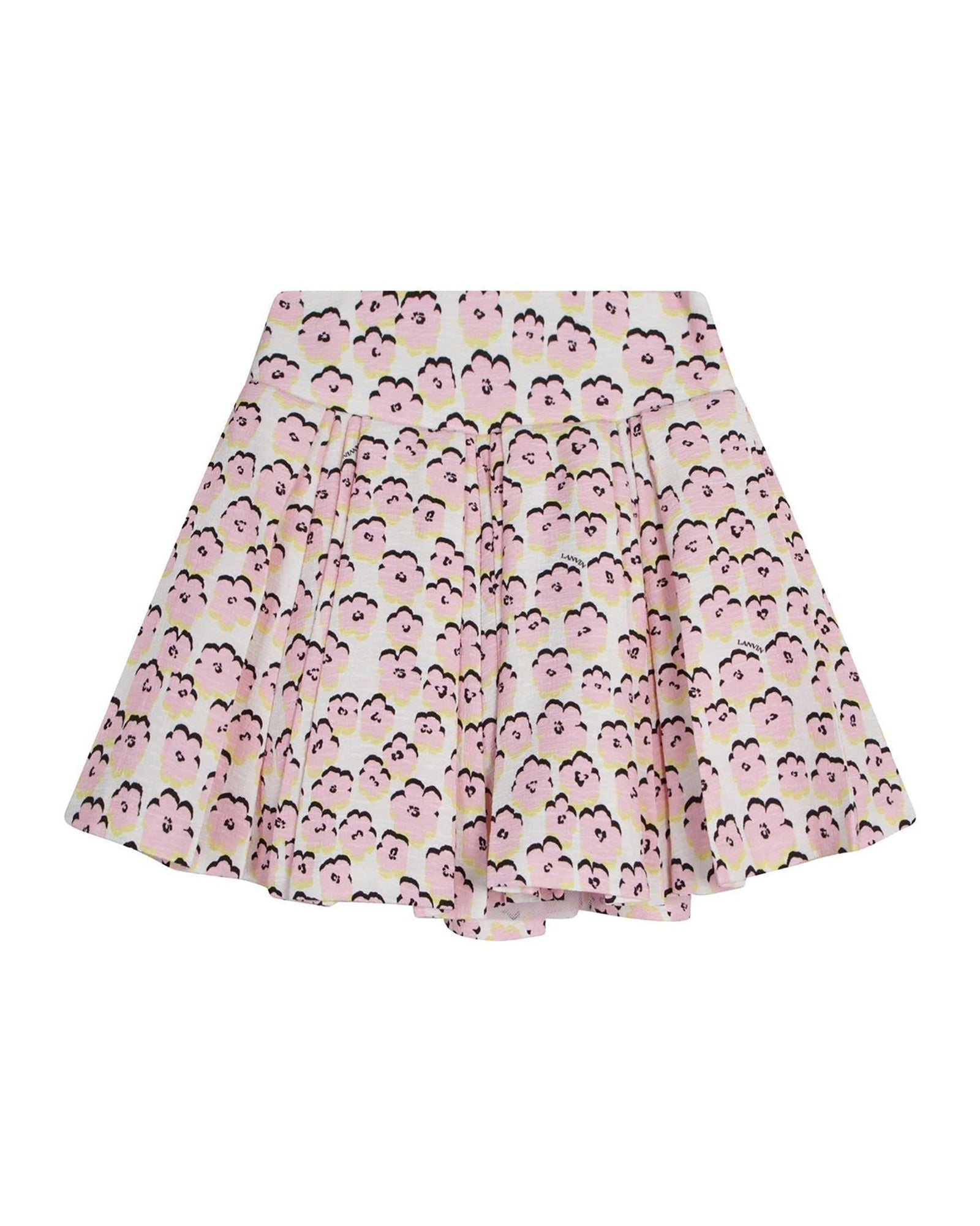Jupe de cérémonie évasée avec plis - Rose Bonbon