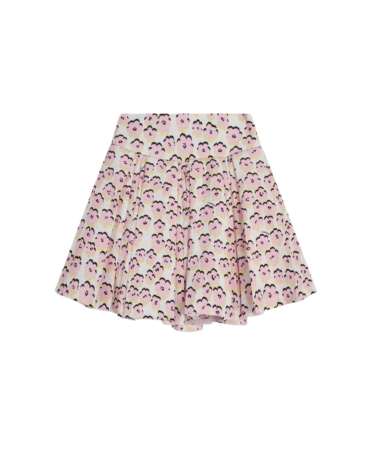 Jupe de cérémonie évasée avec plis - Rose Bonbon