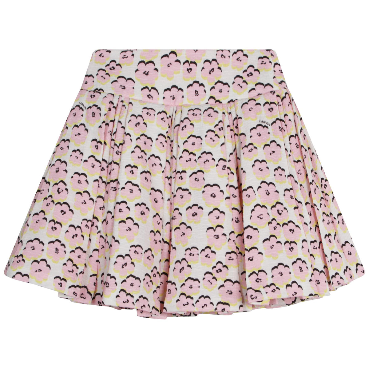 Jupe de cérémonie évasée avec plis - Rose Bonbon