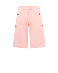 Pantalon large avec taille ajustable en lin mélangé - Englishros