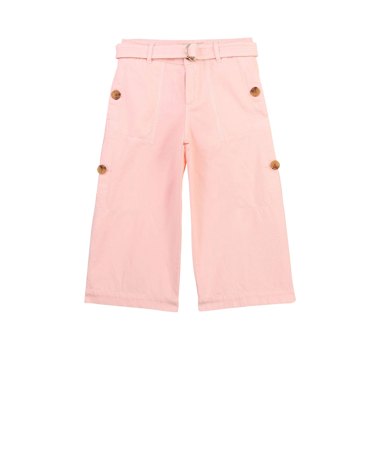 Pantalon large avec taille ajustable en lin mélangé - Englishros