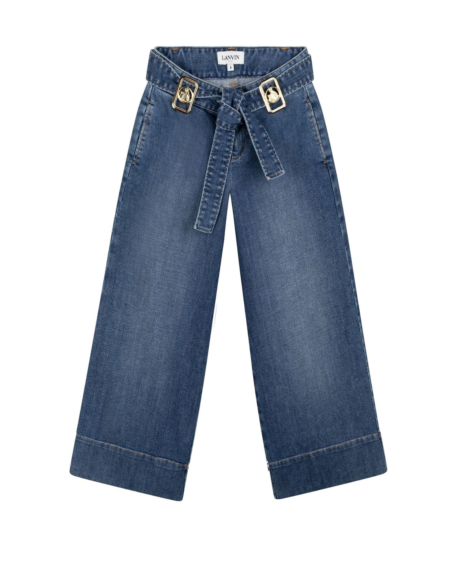 Pantalon large en denim - Denim Blue