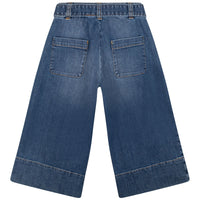 Pantalon large en denim - Denim Blue