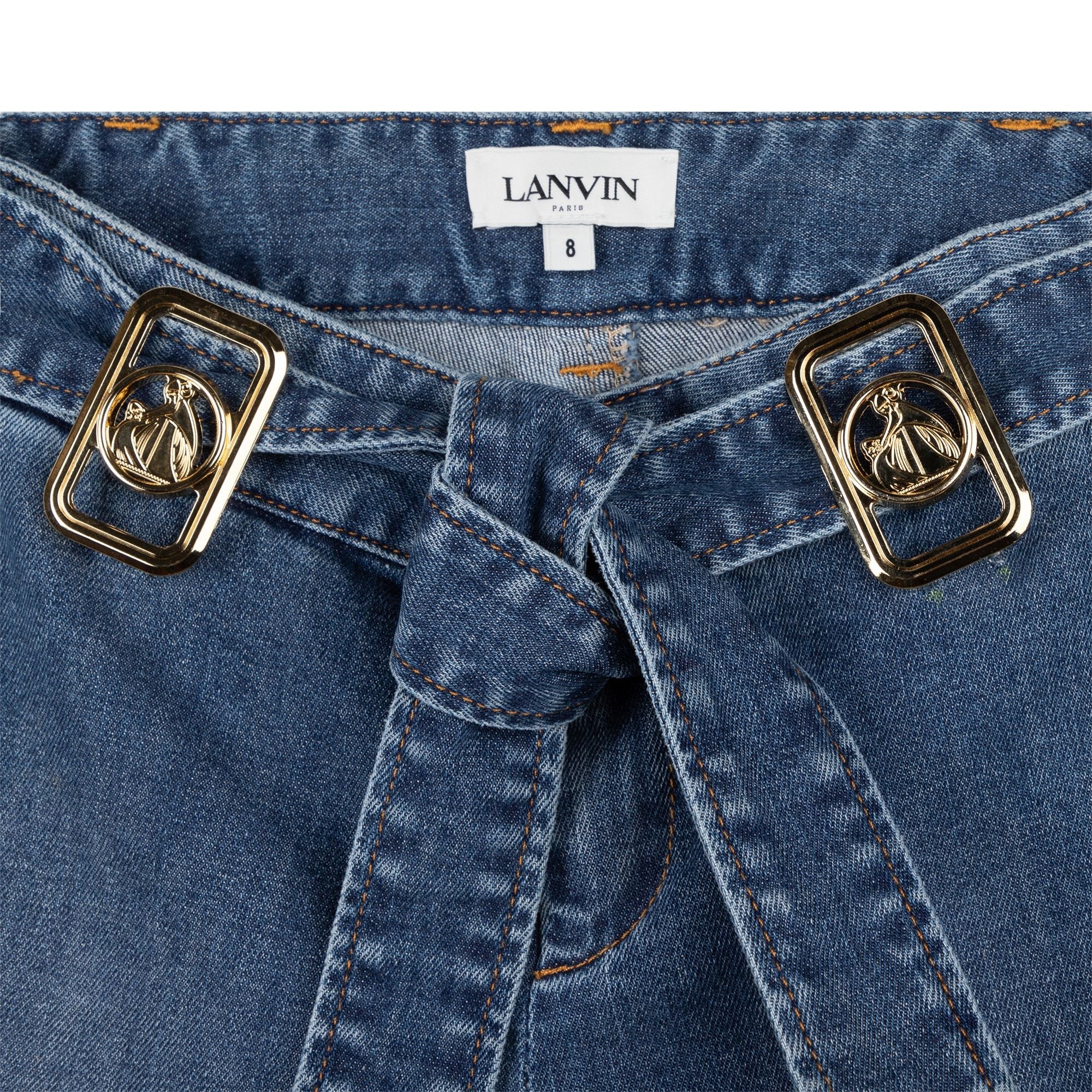 Pantalon large en denim - Denim Blue