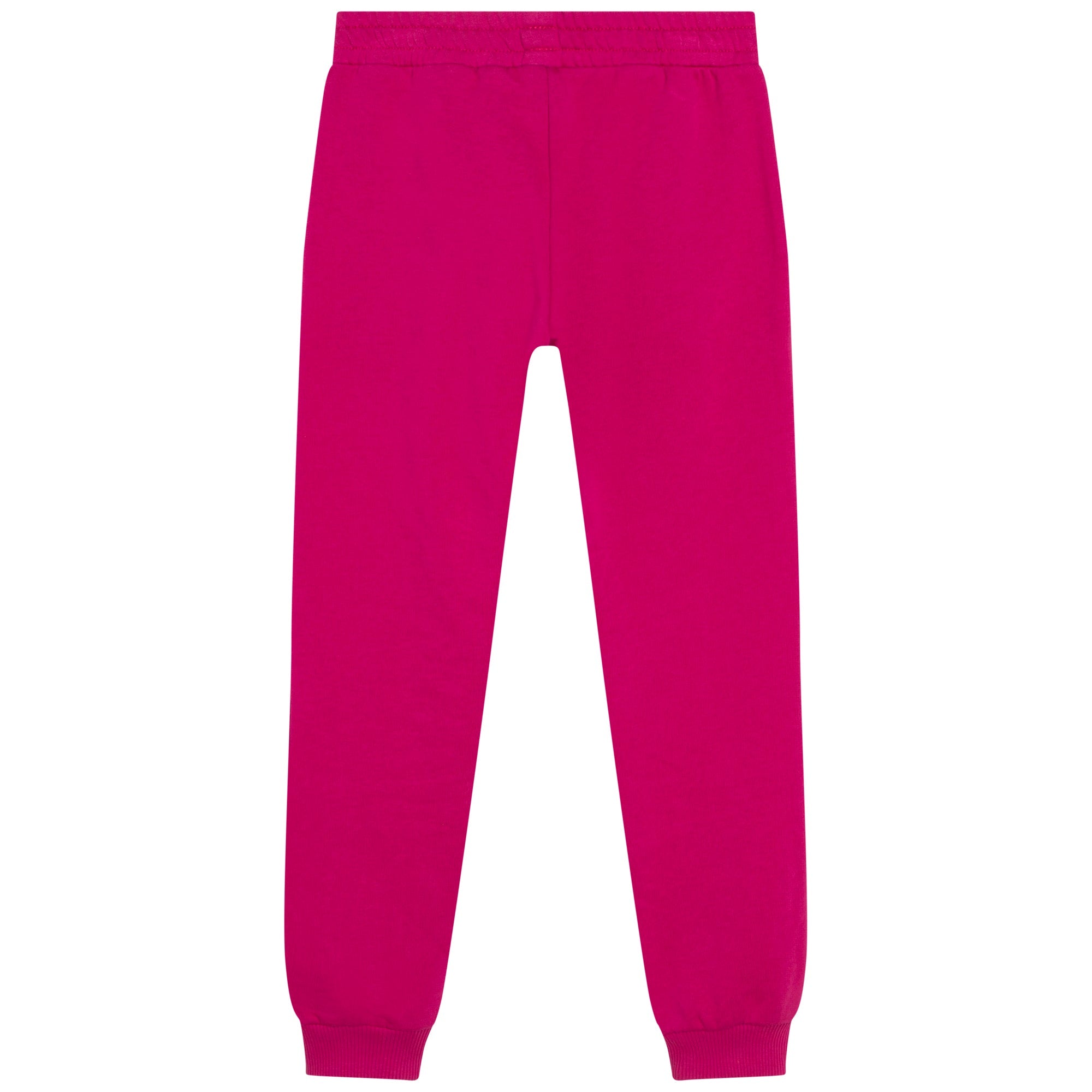 Cotton tracksuit trousers with logo - Dark Pink