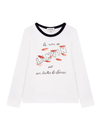 T-shirt manches longues à imprimé - Offwhite
