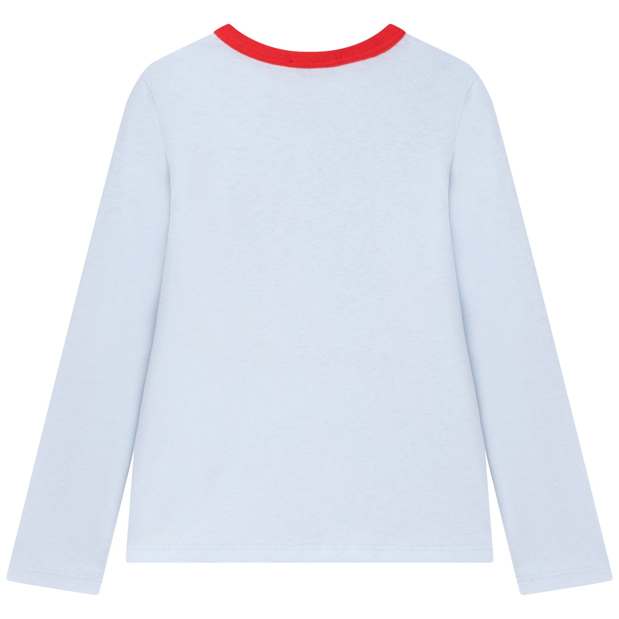 Long-sleeved jersey T-shirt with print - Ocean Blue
