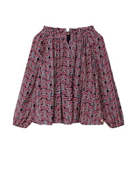 Blouse à imprimé all over JL maze - Bleu Amiral