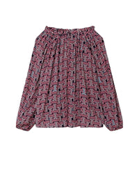 Blouse à imprimé all over JL maze - Bleu Amiral