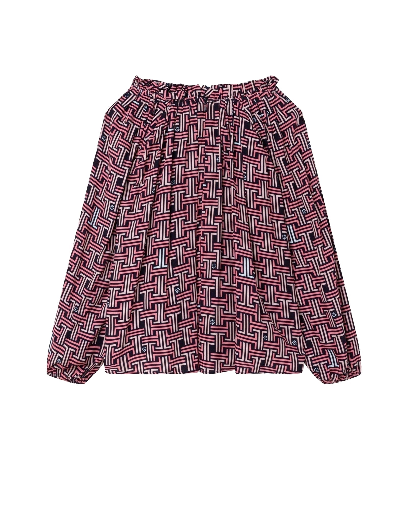 Blouse à imprimé all over JL maze - Bleu Amiral