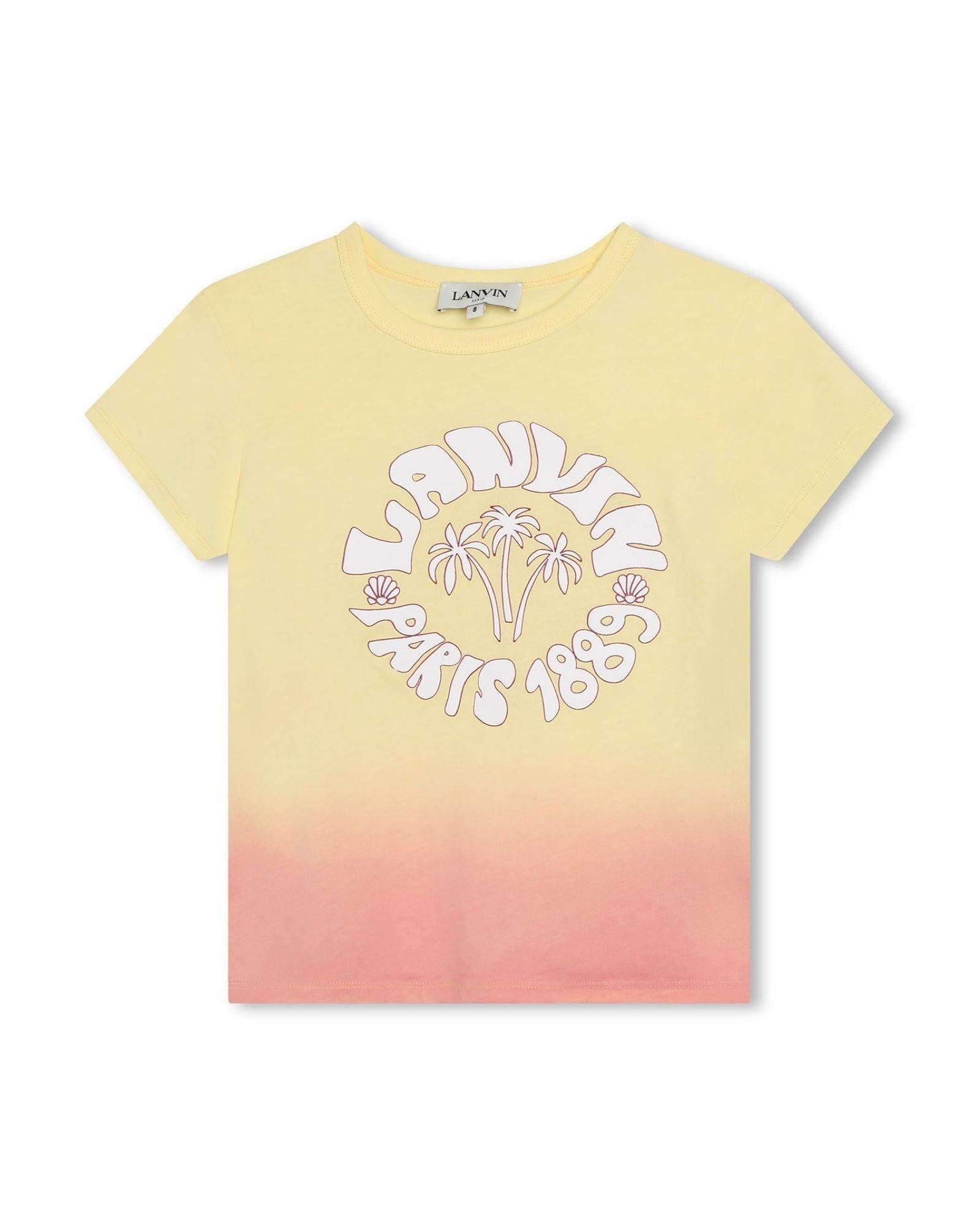 T-shirt dégradé en coton - Jaune Acidulé